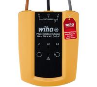 Wiha | Rotational Field Indicator | 100-700V AC CAT IV | 45221 | Integrated phase display and LED indicators help identify live phases and rotation direction quickly.
