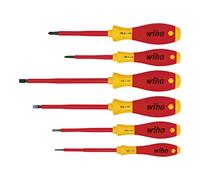 Wiha Screwdriver Set 6 Pieces VDE Slotted SW 3/4/5.5/6.5/PH 1/2 Brün Round 833