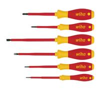 Wiha Six Piece "SoftFinish" Voltage Tester Screwdriver Set 320N K6
