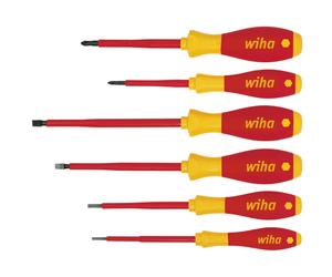 Wiha Six Piece "SoftFinish" Voltage Tester Screwdriver Set 320N K6