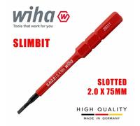 Wiha Slimbit Screwdriver Slimvario Pz Sl Ph Torx Hex 75mm 1000V Vde Electrician Slotted 2.0mm 43115