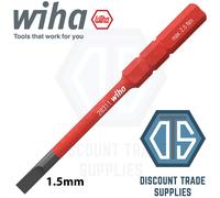 Wiha Slotted 1.5mm SlimBit Replacement Slim Bit VDE SoftFinish SlimVario 43114
