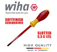 WIHA Slotted Electricians Screwdrivers Insulated VDE Slim Fit SoftFinish 1000v