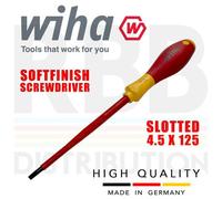 Wiha Slotted Screwdriver 4.5mm 1000V Vde Electrician Flat Head Softfinish 00824