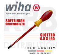 Wiha 35392 Slotted Screwdriver 6.5mm Flat Head 1000v SlimFix VDE Electrician