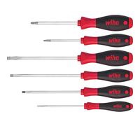 Wiha 302ZK6SO SoftFinish Flat Head/Pozidriv Screwdriver Set, 6 Piece