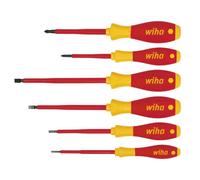 Wiha Softfinish Electric Screwdriver Set - 6 Piece Insulated Tools For Safe Electrical Work