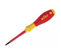 Wiha Softfinish Electric Slimfix Screwdriver, Pozidriv Tip Multi Colour (Pz1 X 80mm)