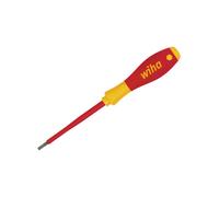 Wiha SoftFinish electric slimFix Screwdriver Slotted 4.0 x 100mm in Red Wiha Red