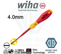 Wiha SoftFinish Electric slimFix Slim Slotted Screwdriver 4mm 35390 1000v VDE