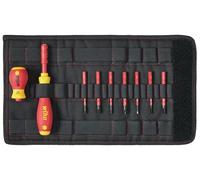 Wiha Slimbit Screwdriver Phillips Pozidrive Slotted 9Pcs Vde Electrician 41232