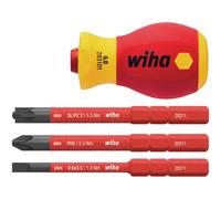 Wiha SoftFinish Electric slimVario Stubby Screwdriver Set, 4 Piece