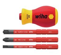 Wiha SoftFinish® electric slimVario Stubby Screwdriver Set, 4 Piece WHA41230