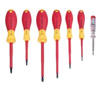Wiha SoftFinish VDE Screwdriver Set Slotted/Phillips - 7pc 23710