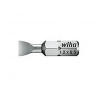 Wiha Standard Screwdriver Slotted Bit, Style C6.3 25mm long Option: 6.