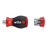 Wiha Stubby Screwdriver Bit Holder & Bits Set Pozi PZ1 PZ2 PZ3 Slot Flat