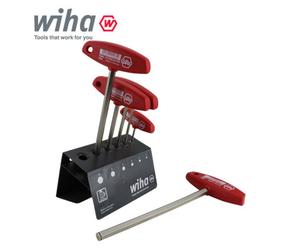 Wiha T Handle Hex Allen Key Magic Ring With Bench Stand L Key Metric 6Pc 22096