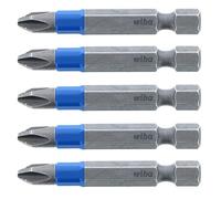Wiha TerminatorBlue Impact Bit Phillips #2-2 Inch - 5 Pack