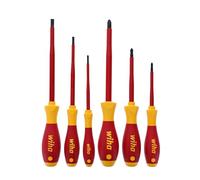 Wiha Tools 817-32092 6Pc Electrician Insulated Screwdriver | 1000V VDE certified, SoftFinish cushion grip, precision machined tips, tested to 10,000 volts, made in Germany