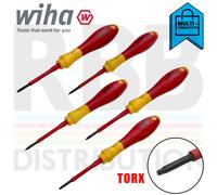 WIHA Torx Electricians Screwdrivers Insulated VDE Slim Fit SoftFinish 1000v