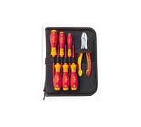 Wiha VDE Insulated Electricians Super 7 Slim Screwdriver & Side Cutter Set 38020