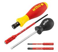 Wiha 5 Piece Torque VDE Insulated Slim Pozidrive Terminal Screwdriver Set 38074