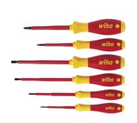 Wiha VDE SoftFinish Slotted/ Pozi Screwdriver Set 25477 (6 Pieces)