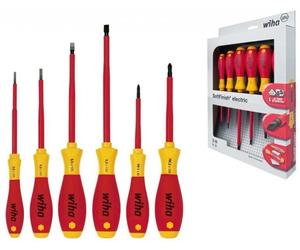WIHA WHA00833 6 PIECE ELECTRICIANS VDE 100V INSULATED SCREWDRIVER SET PHILLIPS