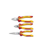 Wiha 38637 Industrial VDE Electrical Combination 3 Piece Pliers Set