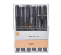 WIHFHGZ 12Pcs Double Head Marker Pen Set, Soft Plastic Body, Oily Paint Colors - Long - Lasting Ink, Fast - Drying Technology, Ideal for Students and Artists