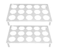 WIHFHGZ 15 Slots Flat Countertop Coffee Holder, Acrylic Coffee Capsule Storage Tray, 2 Pack - Space Saving Design, Easy Installation, Ideal for Home and Office Use