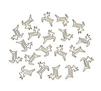 WIHFHGZ 20Pcs Deer Shape Paper Clips, Iron Material, Rustproof and Lightweight, Multifunctional Colorfast Design - Unique Cute Paperclips, Durable Electroplated Finish, Ideal for Office