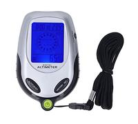 WIHFHGZ 6 in 1 Multifunctional Altimeter Barometer with Digital Display, Thermometer, Clock, Outdoor Use - Accurate Atmospheric Pressure, Lightweight Design, Hiking and Camping Essential