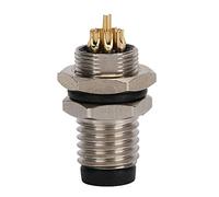 WIHFHGZ 8 Pin Plug Connector Waterproof, Brass Plated Shell, M8 Aviation Female Socket - IP67 Protection, Industry 4.0 Compliance, Reliable Signal Transmission