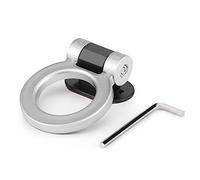 WIHFHGZ Adhesive Towing Hook, Round Traction Ring, Black, Universal Car Decoration - Non - Destructive Installation, Durable ABS Plastic, Stylish Trailer Hook Accent (Silver)