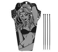 WIHFHGZ Bicycle Mudguard - Durable PP Material with 3D Carbon Fiber Pattern, Waterproof Wear - Resistant for Front and Rear Wheels, Easy Install Non - Slip Design Fits Mountain Do (Beauty Pattern)