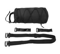WIHFHGZ Bike Front Frame Bag Large Capacity Cylinder Shape, Multifunctional Folding Top Tube - Adjustable Straps, Side Mesh Pockets, Durable 679 Film Material (Black)