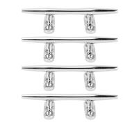 WIHFHGZ Boat Cleat, 5 Inch 316 Stainless Steel Dock Cleats, 4 Pack - Secure Fixation, Polished Finish, Versatile Marine Use for Boats and Yachts