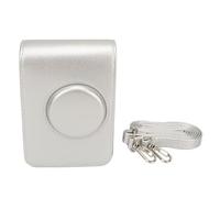 WIHFHGZ Camera Protective Case for Mini EVO, Soft Vintage PU Leather with Adjustable Shoulder Strap - Scratch Proof Lightweight Bag, Convenient Photo Exit Design for On - The - Go Shooti (Silver)