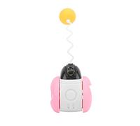WIHFHGZ Cat Balance Car Interactive Toy, Self Rotating with Built - In Catnip Ball, 6x5.5x7.5cm - Automatic Movement, Bird Call Sound, Indoor Play for Cats (Rosy)