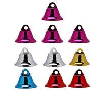 WIHFHGZ Colourful Iron Bells for Parrots, 10pcs 3.2CM Interactive Bird Bell Toys, DIY Accessory - Durable Metal, Bright Colours, Engaging Pet Playtime (2.1CM)