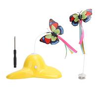 WIHFHGZ Electric Cat Tease Toy with Rotating Butterflies, Interactive Cat Toy, 7.9x3.3 Inch - Curiosity Stimulating, Smooth Edges, Ideal for Indoor Cats and Stress Relief