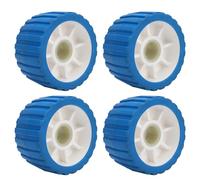 WIHFHGZ High Temp Poly Ribbed Wobble Roller for Trailers and Boats 125 x 73 x 30mm Gray - Durable Polyurethane Construction, Universal Fit for Marine Use (Blue)