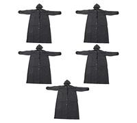 WIHFHGZ Hooded Raincoat Reusable One Piece, Thickened EVA, Black, 5Pcs - Rapid Drying, Waterproof Durable, Ideal for Outdoor Travel and Camping (Black)
