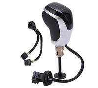 WIHFHGZ LED Shift Knob for Mk3 5E, Red Light, ABS and Nappa Leather Replacement - High Compatibility, Stylish Matte, Easy Installation (White Light)