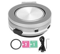 WIHFHGZ Magnet Phone Holder with Vacuum Suction, Portable Magnetic Mount for Dashboard Wall Desk, 360 Degree Rotation - Secure Grip, Adjustable Viewing Angle, Ideal for Live Streaming an (Silver)