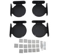 WIHFHGZ Mini Circular Corner Shelf, Acrylic, 4 Pieces, 6.1x2.0 Inch - Space Saving, Universal Wall Mount, Ideal for Security Cameras and Baby Monitors (Black)