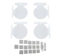 WIHFHGZ Mini Circular Corner Shelf, Acrylic, 4 Pieces, 6.1x2.0 Inch - Space Saving, Universal Wall Mount, Ideal for Security Cameras and Baby Monitors (Transparent)