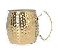 WIHFHGZ Moscow Mule Mug, 500ml Stainless Steel, Large Capacity Silver Cocktail Cup - Durable Rustproof, Elegant Vintage Design, Ideal for Bars and Restaurants (Gold)