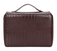 WIHFHGZ Pen Pouch Case Large Capacity, 200 Slots Pencil Holder, 4 - Layer Zipper Storage Pocket - Durable PU Leather Holder, Convenient Classification, Ideal for Students and Artists (Brown)